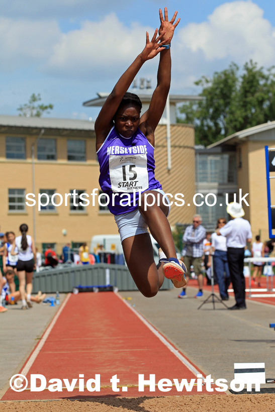 Womens Under-17s Long Jump, 2022 Northern Inter Counties U17s and U15s Track and Field, York, Thursday, June 2nd. Photo: David T. Hewitson/Sports for All Pics